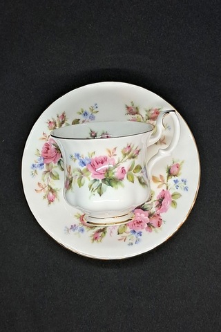 Moss Rose Vintage Türk Kahve Boyu Kahve Fincanı 2 Parça 90ml Pembe