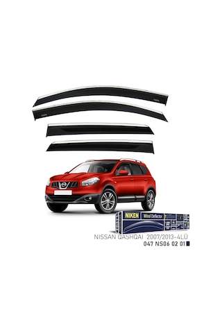 Niken Nissan Qashqai 2007-2013 Kromlu Cam Rüzgarlığı 4'lü- Ekolmaks