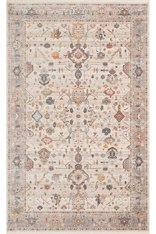 Eko Halı Pietra Pta 01 Cream Grey Sıcak Renk Tonlarını Etnik Desenlerle Buluşturan Yumuşak Tuşeli Salon Halısı Oturma Odası Halısı Mutfak Halısı Modern Makine Halısı Gri