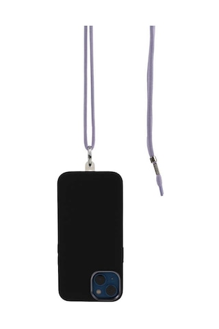 Noktaks - Cep Telefonu Kumaş Halat İp 140 Cm - Siyah T23938