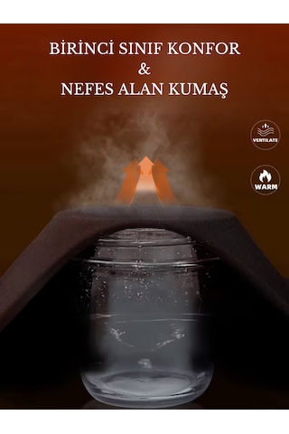 Kadın İç Göstermez Esnek Fit Kışlık Termal Tayt İçlik Siyah