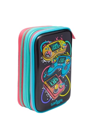 Smiggle Dinamik Üçlü Sert Üstlü Kalem Kutusu Siyah