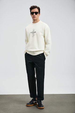 Lufian Erkek Sımba Sweatshirt 112030175 Kırık Beyaz Kırık Beyaz