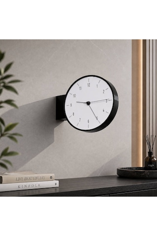 Fibrika Store Retro Modern Duvar Saati Siyah