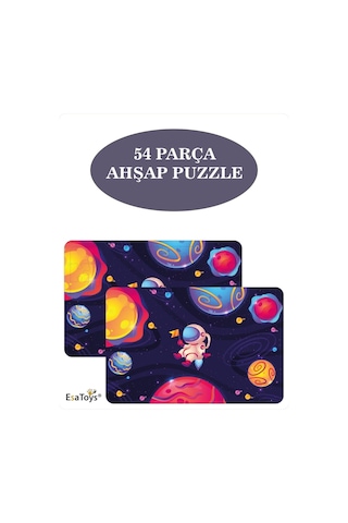 Ahşap 54 Parça Çocuk Puzzle-91