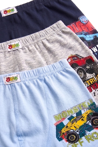 Öts Erkek Çocuk 3 Lü Pamuklu Boxer Baskılı Ergonomik Tasarım 7396-3 Renkli