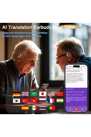 Aı Çeviri Kulaklıkları, Tercüme Kulaklıkları Gerçek Zamanlı, 3'ü 1 İşlevli Kulak Tomurcukları 144 Dil