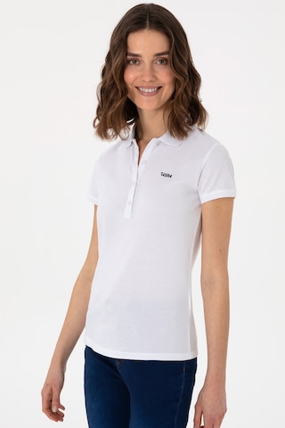 U.S. Polo Assn. Kadın Beyaz Basic Polo Yaka Tişört 50305764-VR013