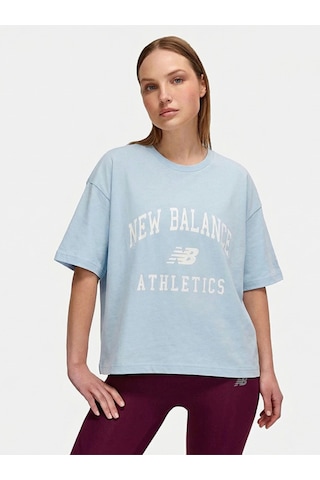 Kadın Nb Lifestyle Women Tshirt Wnt1402-dus Mavi