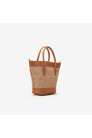 D44 Camel Omuz Çantası Kadın Guia Bag Piumelli Milano