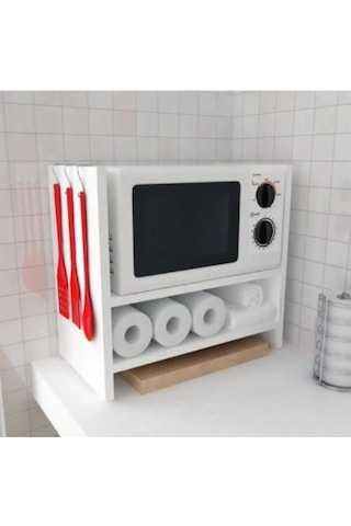 Mutfak Tezgah Üstü Mikrodalga Fırın Raf Dolap Düzenleyici