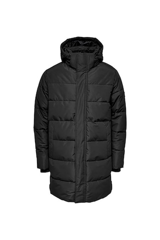 Only Onscarl Life Long Quilted Coat Noos Otw Erkek Mont 22020156 Siyah-siyah Siyah