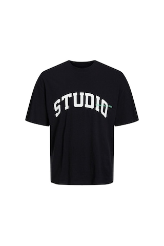 Jack & Jones Jorbrınk Studio Erkek Bisiklet Yaka Turuncu T-shirt 12227718 Siyah