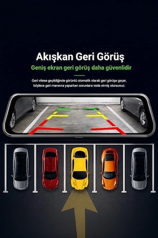 Zenviya21 2k Ekran Tam Dokunmatik 9.66 Dikiz Ayna Araç Içi Kamera 1080p Arka Zenya785
