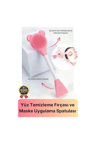 Özel Seri Esnek Yumuşak Silikon Yüz Cilt Krem Maske Uygulama Ve Temizleme Fırçası Spatulası 1 Adet