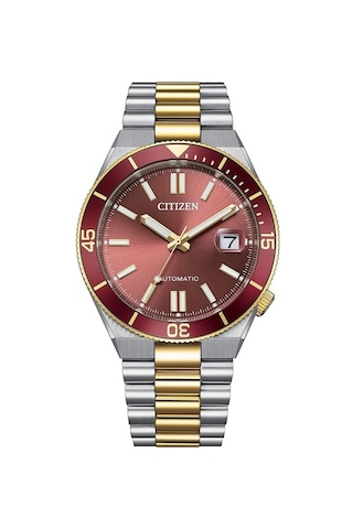 Citizen Tsuyosa Shore Coral Red Nj0234-58x Otomatik Erkek Kol Saati Metalik Gri