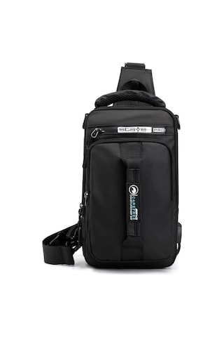 Haoshuai 1100-1 Omuz Çantası Sırt Çantası-Siyah Siyah