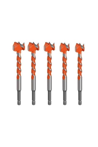 Prestigegoods Uzatma Forstner Ucu Ahşap İşleme Delik Açma Aleti Çimentolu Karbür 16-25mm 7mm Altıgen Saplı Turuncu Diğer