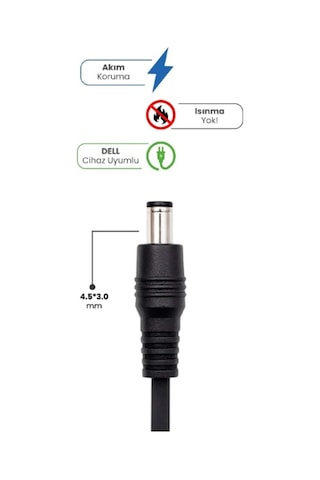 19.5v 4.62a 4.5 3.0mm 90w Dell İçin Laptop Adaptör