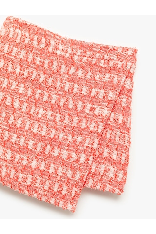 Koton Beli Lastikli Desenli Şort Etek Kırmızı Desenli 6wkg40141ak Kırmızı Desenli