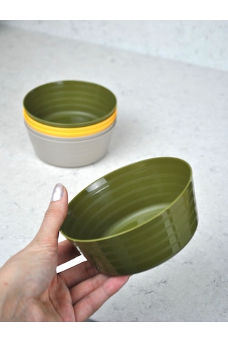 6 Adet Renkli Plastik Kase Çerezlik Piknik Pratik Kase Seti 12x5 Cm İç İçe Mama Kabı Renkli