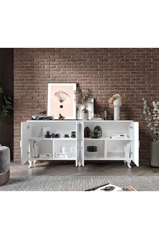 Stil 4 Kapaklı Çok Amaçlı Modern Konsol - Tamamı 1. Kalite Mdf