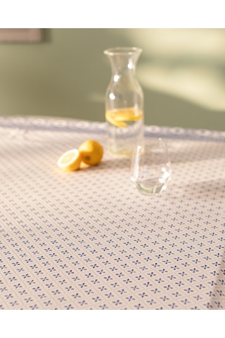 Madame Coco Agnes Pvc Masa Örtüsü - Beyaz/mavi - 100x140 Cm Maor0000000019