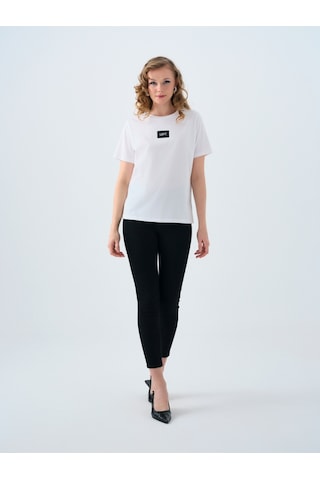 Regular Fit Kadın Tshirt U.kol Beyaz