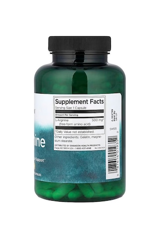 Swanson L-arginine Nitric Oxide 500 Mg 200 Capsules