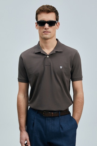 Lufian Erkek Laon Smart Polo T-shirt 111040206 Kahverengi Kahverengi