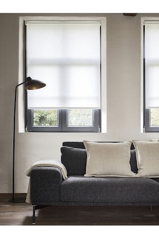 Modern Düz Ekru Zebra Stor Güneşlik Etek Dilimsiz Stor Perde Ekru