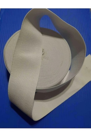 Beyaz 3 Cm Paça, Bel Ve Don Lastiği 1 Paket 5 Metre