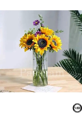 Optik Desenli Cam Sürahi Vazo Mumluk 10cm Genişlik 10cm Yükseklik Beyaz