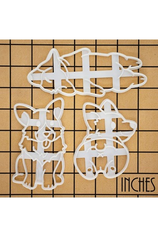 Çizgi Film Karakterli 3 Parçalı Beyaz Plastik Kek Kalıbı Diğer