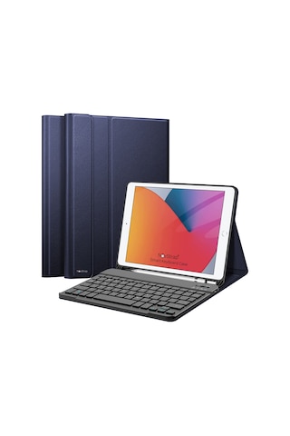 Apple Uyumlu iPad 9. Nesil 10.2 inç Bluetooth Klavyeli Kılıf Standlı Kapaklı A2602-2604-A2603-A2605