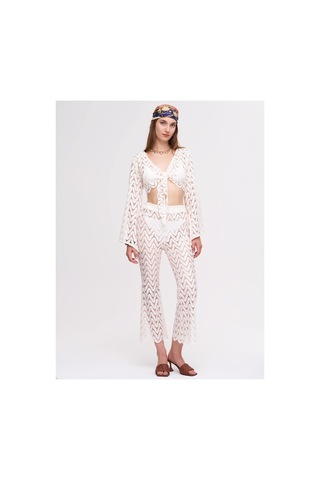 La Garita Jude Beyaz Crop Top&pantolon Set Beyaz Beyaz