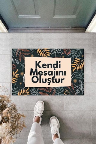 Dijital Baskı Kişiye Özel İç Kapı Dekorasyon Paspas Ps11303