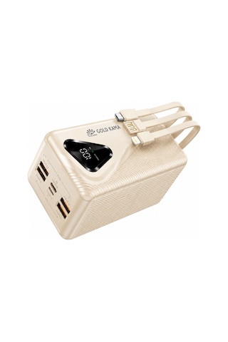 50000 Mah Akıllı Çip Korumalı Güç Deposu - 22.5w Ultra Hızlı Taşınabilir Şarj Cihazı Bej