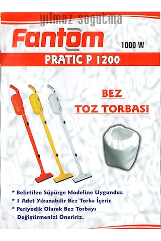 Fantom P1200 Pratik Dik Süpürge Bez Toz Torba - 5 Adet
