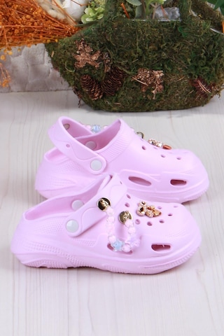 Fort Clx 6990 Plaj Deniz Havuz Terliği Hafif Rahat Esnek Kız Çocuk Terlik PEMBE