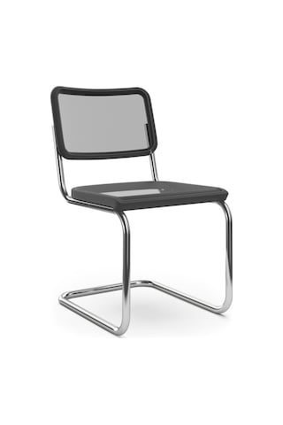 S 32 / S 32 N Konsol Sandalye, Marcel Breuer Tasarımı Siyah