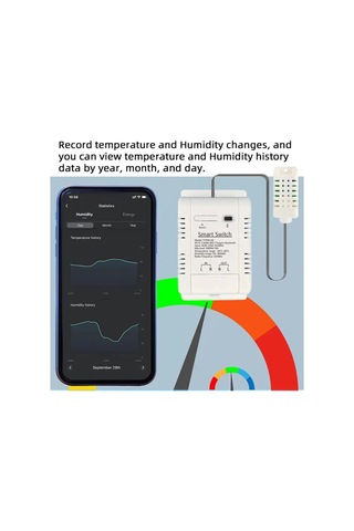 Homyl Sıcaklık Ve Nem İzleme Anahtarı 85-250v Ses Kontrol 9,4cmx5,7cmx3,2cm
