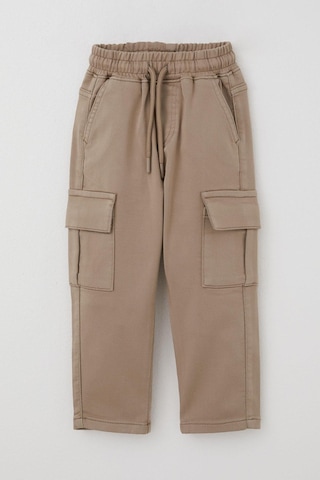 Breeze Erkek Çocuk Pantolon Kargo Cepli Beli Lastikli 1.5-5 Yaş, Bej Bej