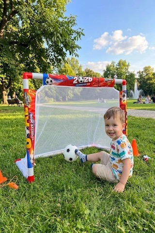 Mini Futbol Kalesi Seti 60cm Türkiye 2026 Dünya Kupası Temalı Hafif Taşınabilir Oyuncak Fileli Kale