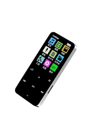 Springsun 8gb Gümüş Bluetooth Mp3 Çalar, 20-30 Saat Oynatma Süresi, 2.0 İnç Ekran, Hafif Taşınabilir, Spor Ve Seyahat İçin, Çoklu Ses Formatı Desteği