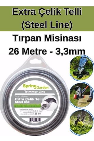 Bahçe Ot Misinası 3.3 Mm / Extra Çelik Telli