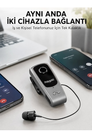 Bluetooth Kulaklık Mikrofonlu Ve Ses Kontrollü Kablosuz Kulak İçi