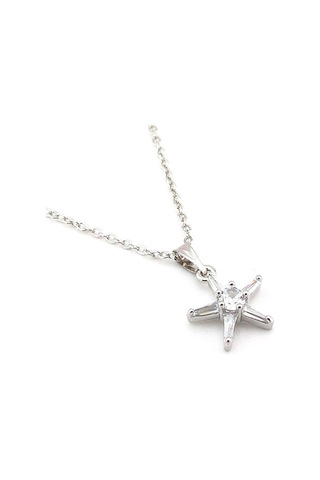 Deniz Yildizi Parlak Zirkon Taşli Kadin Kolye Q0339 Çok Renkli