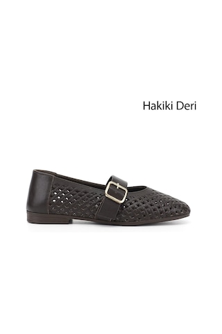 Gönderi(R) Gönderi R Kadın Kahve Antik Baskılı Mary Jane Hakiki Deri Babet Dyza75645193 Kahverengi