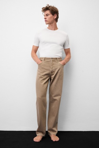 Grımelange Grimelange Carpe Erkek Straight Fit Vizon - Bej Jeans